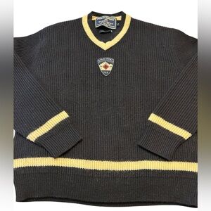 RALPH LAUREN POLO SPORT SPORTSMAN Vintage Y2K 90s 100% Wool Ribbed Sweater